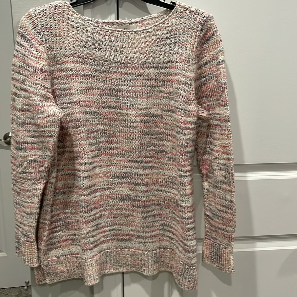 Loft multicolored 100%cotton sweater, size xxl